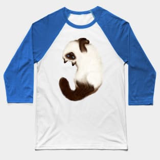 Himalayan Cat (Blue Background) Baseball T-Shirt